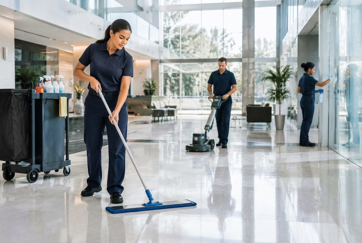 El Roi cleaning team at work